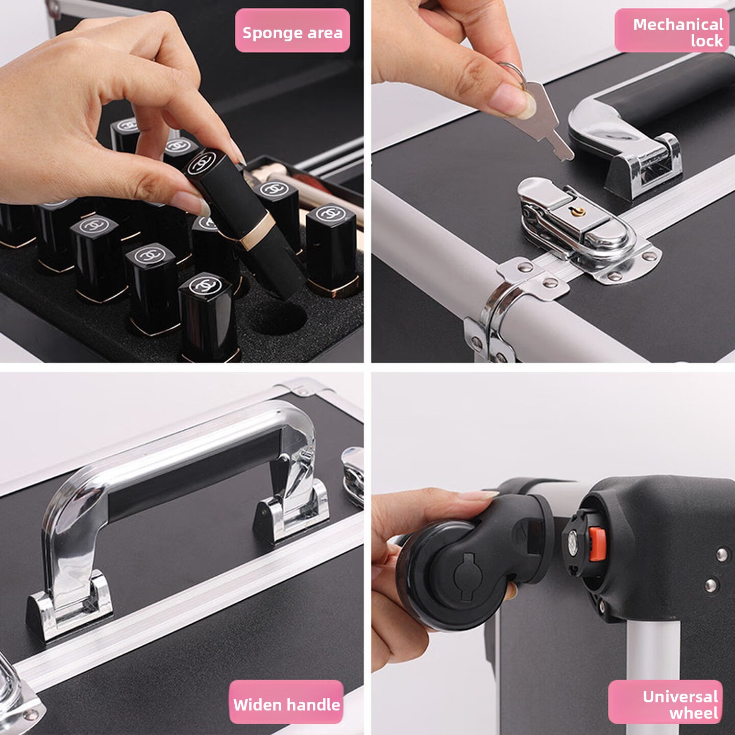 Rolling Makeup Case, Lockable  - Makeup review and price