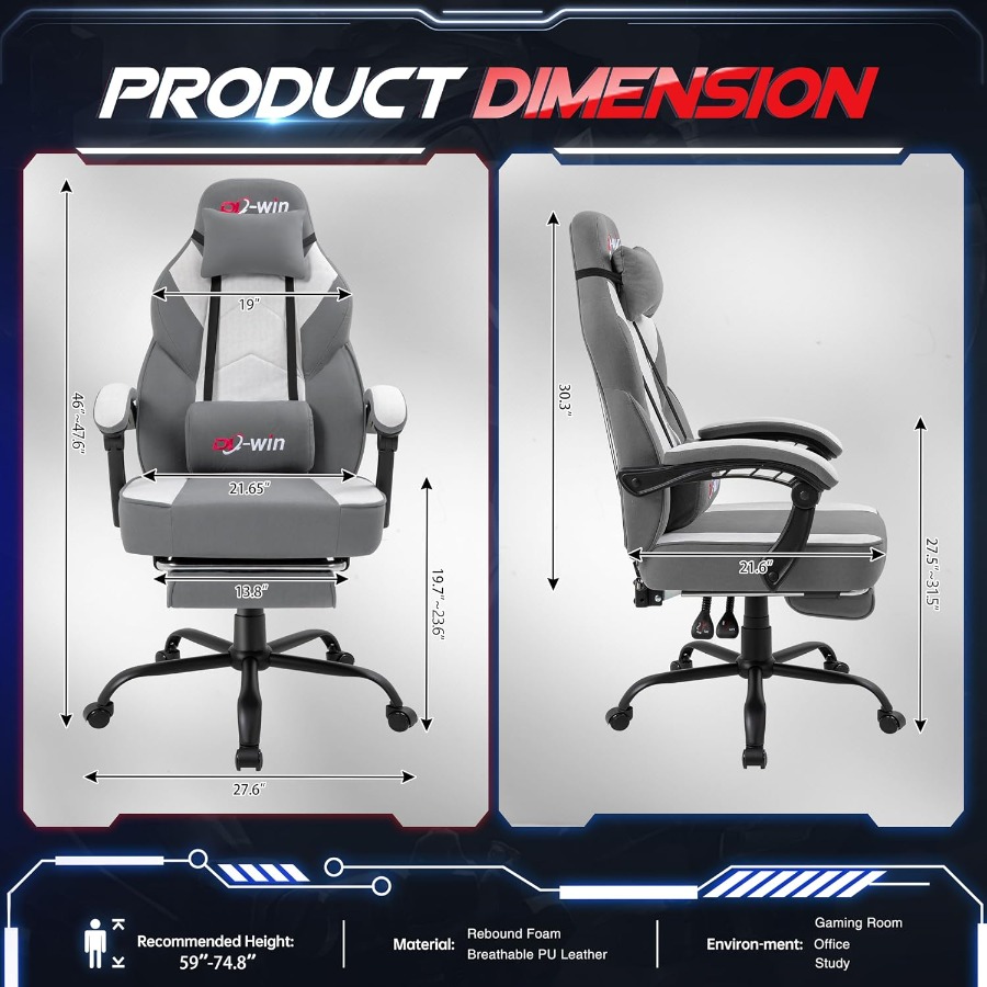 Gaming Chair for Adults with F - Massage review and price