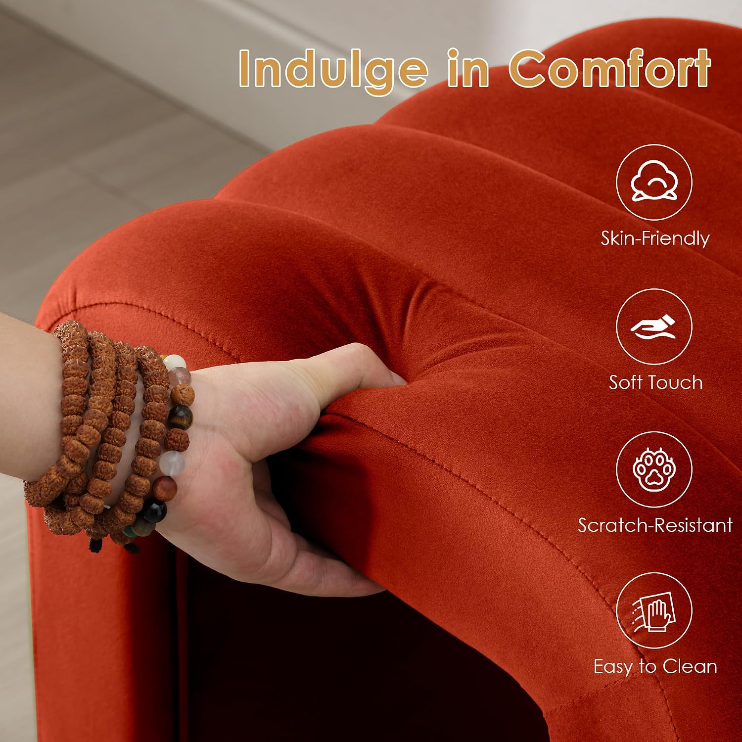 Velvet Pouf Ottoman Stool 18 I - Makeup review and price