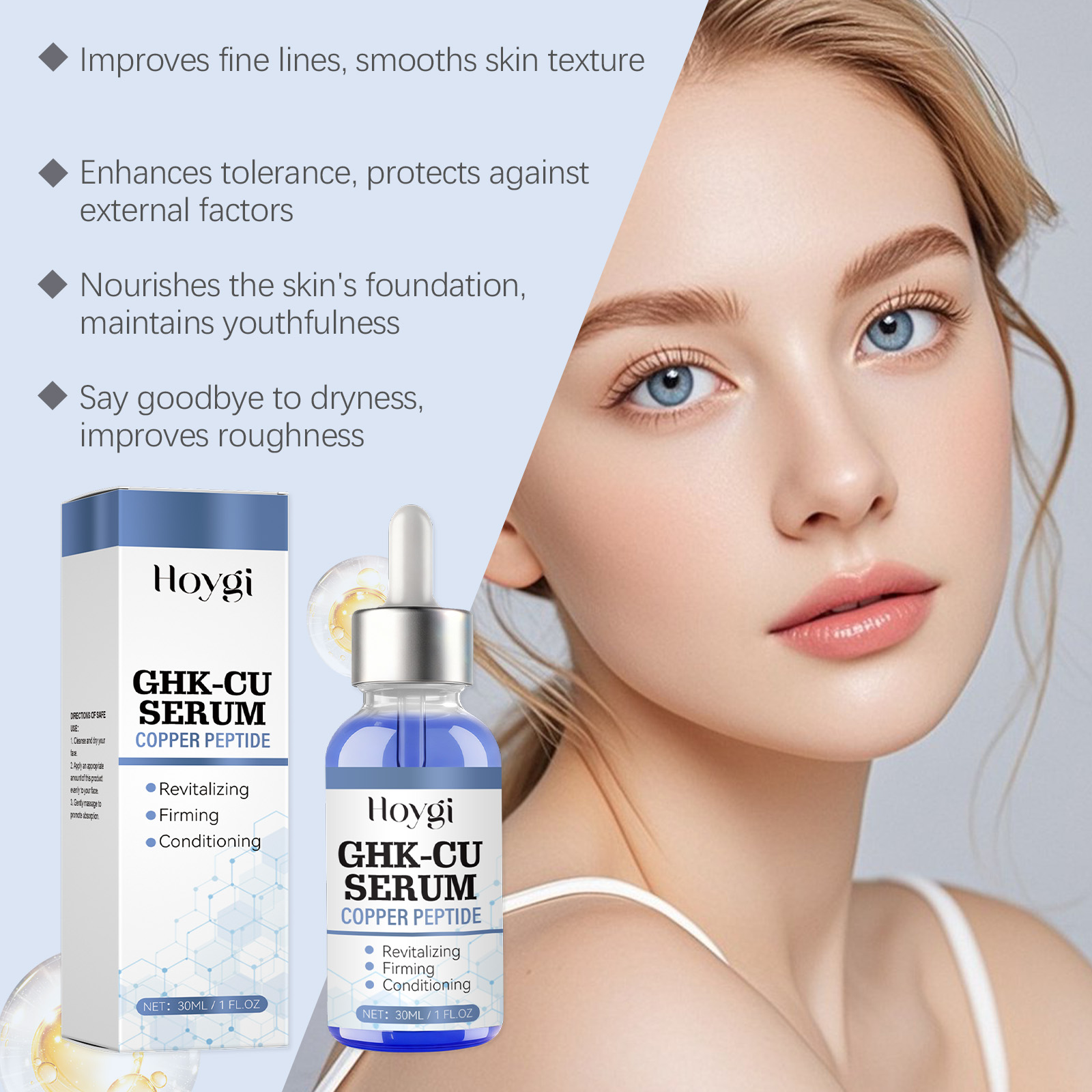 30ml Copper Peptide Serum GHK- - Hyaluronic Acid Facial Serum review and price